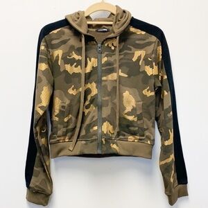 Fashion Nova camo zip up hoodie